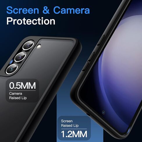 JETech Matte Case for Samsung Galaxy S23+ / S23 Plus 5G 6.6-Inch, Frosted Translucent Back Protective Slim Phone Cover, Anti-Fingerprints (Black) in Kuwait