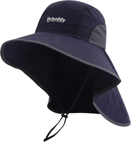 Wide Brim Sun Hat with Neck Flap Mesh UV Protection Quick Dry Fishing Hats Waterproof Summer Hiking Hat for Men Women in Kuwait