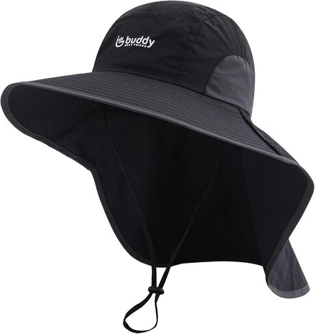 Wide Brim Sun Hat with Neck Flap Mesh UV Protection Quick Dry Fishing Hats Waterproof Summer Hiking Hat for Men Women in Saudi Arabia