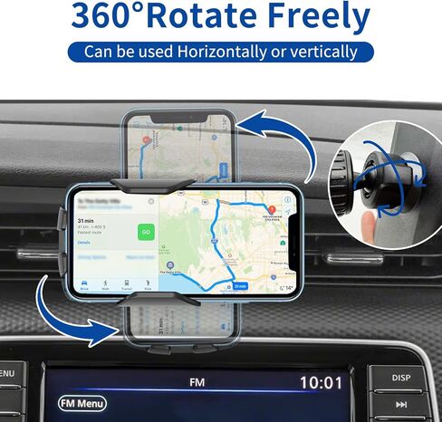 Car Phone Mount for Nissan Kicks 2018-2024 Phone Holder Navigation，Fit for Kicks Cellphone Mobile Cradle Auto Accessories Bracket Anti-Shake，360 Degree Rotation，Compatible for All Cell Phones in Kuwait