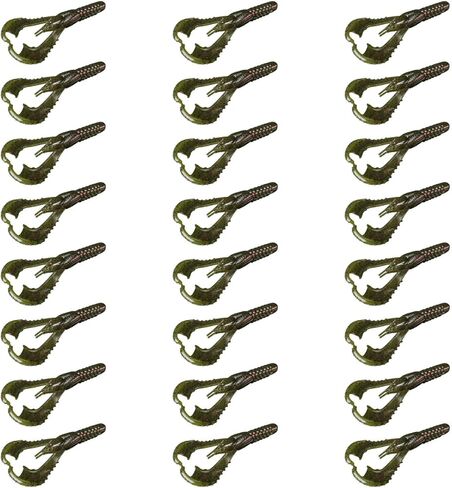 Lunker City Fishing 3" or 4" Karate Craw 3 Pack Bundle Soft Plastic Crawfish Bass Lure Open Claws Bait, 21 Pcs, Made in The USA in Saudi Arabia