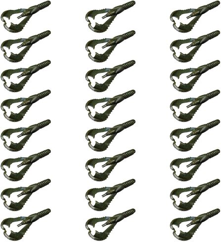 Lunker City Fishing 3" or 4" Karate Craw 3 Pack Bundle Soft Plastic Crawfish Bass Lure Open Claws Bait, 21 Pcs, Made in The USA in Saudi Arabia