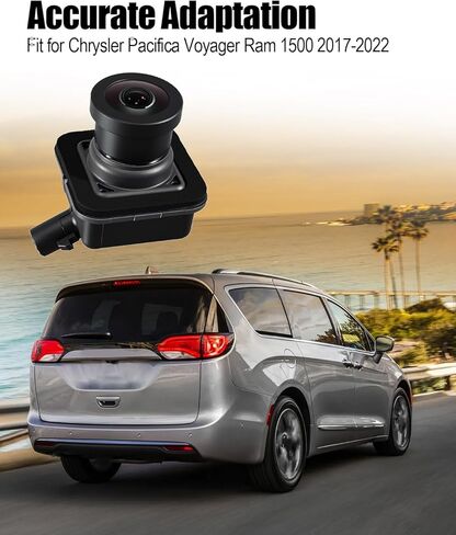68144068AC Rear View Back Up Camera Compatible with Chrysler Pacifica Voyager Ram 1500 Maserati Ghibli Levante 2017-2022, Car Rear View Assist Reversing Camera Replace 68144068AD 68417514AA in Kuwait