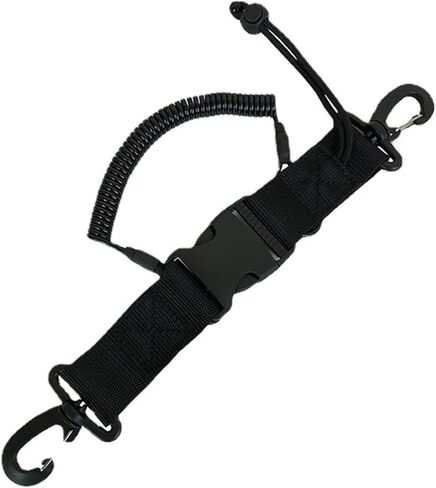 Scuba Diving Lanyard with Quick Release Buckle, 1.5m Extendable Coiled Strap for Underwater Cameras & Torches in Kuwait