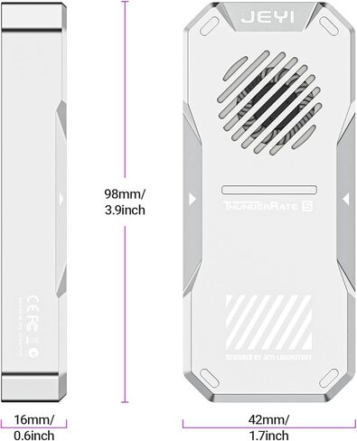 حاوية JEYI 80 جيجابت في الثانية M.2 2280 NVMe مع مروحة تبريد توربو، ومحول SSD خارجي يصل إلى 8 تيرابايت، متوافق مع Thunderbolt 5/4/3، متوافق مع أجهزة MacBook & Windows PC in Kuwait
