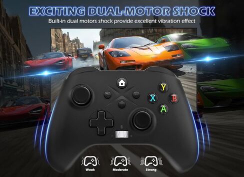 Gamrombo 2 Pack Wireless Controller Replacement for X-box One, X-box Series X|S Controller with Audio Jack & Volume Button/Turbo/Macro/Dual Shock, with 2.4GHz Adapter Black+White - Need to Upgrade in Kuwait