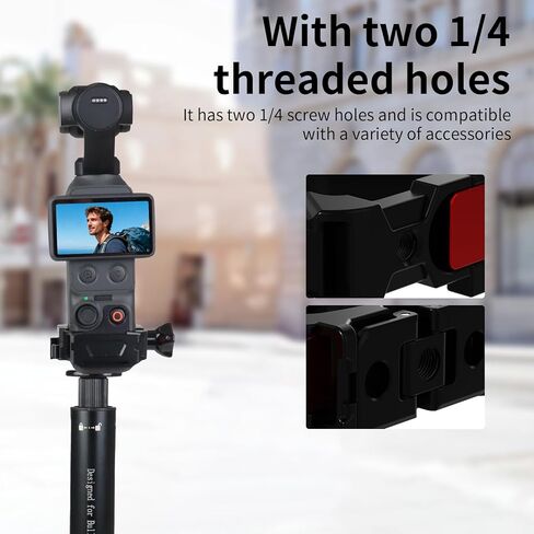 ملحقات إطار محول التوسعة المتوافقة مع جيب DJI Osmo 4/3& Xtra Muse من سبائك الألومنيوم، قفص حماية لكاميرا الحركة، دعامة معدنية مع فتحات لولبية 1/4 بوصة/محول Gopro/حذاء بارد in Kuwait