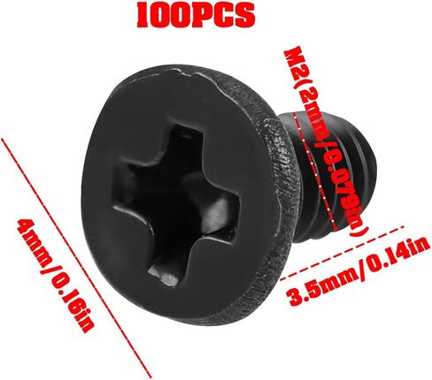 100PCS M2x3.5 Computer Mounting Screws Phillips for WiFi SSD Module Compatible with Dell Inspiron 3656 5675 5676 Model in Kuwait