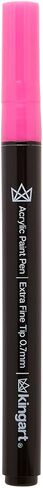 KINGART 453-6C PRO Neon 6 Ct. Extra Fine Paint Pens, 0.7mm Tip, 6 Fluorescent Acrylic Paint Markers, Low-Odor Water-Based Quick Dry Paint Markers for Rock, Wood, Metal, Plastic, Glass, Ceramic in Saudi Arabia