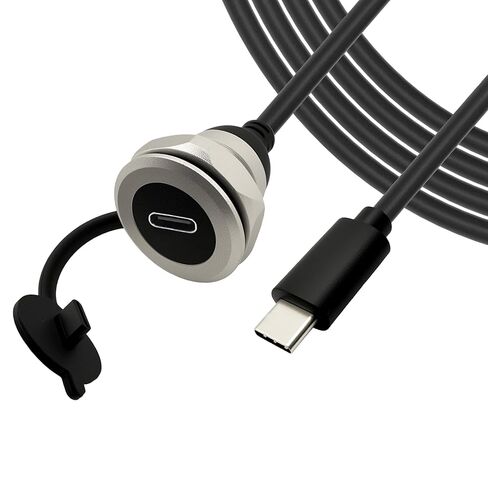 كابل تمديد USB C 3.0 للوحة Al Shell USB3.0 Type-C ذكر إلى أنثى كابل تركيب ثابت مضمن محول دائري مقاوم للماء، 5 فولت/2 أمبير 5 جيجابت في الثانية (0.3 متر/1 قدم) in Kuwait
