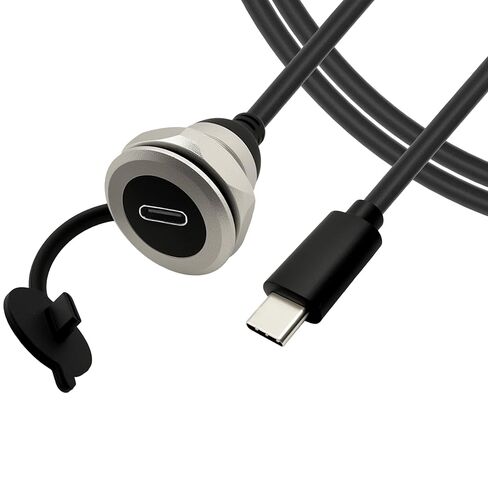 كابل تمديد USB C 3.0 للوحة Al Shell USB3.0 Type-C ذكر إلى أنثى كابل تركيب ثابت مضمن محول دائري مقاوم للماء، 5 فولت/2 أمبير 5 جيجابت في الثانية (0.3 متر/1 قدم) in Kuwait
