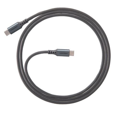 كابل Ventev USB C إلى USB C عالي السرعة ومتين للغاية لهواتف iPhone 15-17 وSamsung وPixel وهواتف Android والمزيد من الأجهزة (4 أقدام، رمادي) in Kuwait