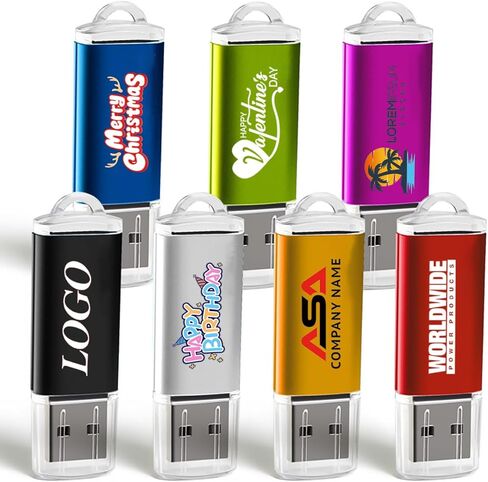 محرك أقراص فلاش مخصص USB 2.0 سعة 16 جيجابايت، 10 قطع من شرائح الذاكرة عالية السرعة مع شعار/نص مطبوع، محركات أقراص إبهام ترويجية بالجملة لإعلان الشركة/التعليم/الزفاف/المناسبات الخاصة بالشركات in Kuwait