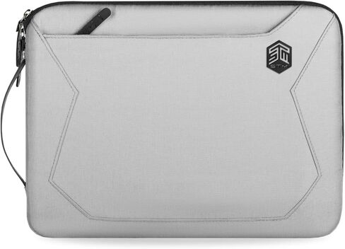 STM MYTH Sleeve| 360 ̊ Impact Protection Sleeve, Water Repellant, Custom Molder Zipper Pull, Detachable Shoulder Strap, for Apple MacBook Air/Pro 13"/14" and similar size Laptops or Tablets - White in Kuwait