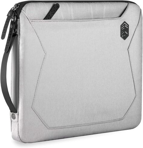 STM MYTH Sleeve| 360 ̊ Impact Protection Sleeve, Water Repellant, Custom Molder Zipper Pull, Detachable Shoulder Strap, for Apple MacBook Air/Pro 13"/14" and similar size Laptops or Tablets - White in Kuwait