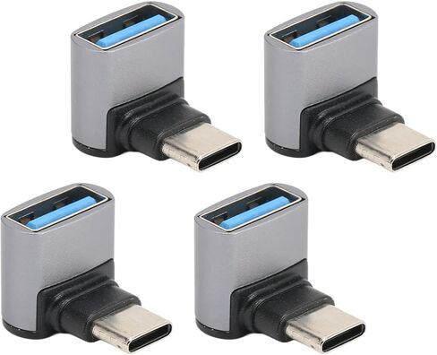 SUNGOOYUE Right Angle USB C to USB Adapter, 10Gbps High Speed Data Transfer for Laptop Phone Tablet PC, with PVC Shell for Durability and Space Saving in Kuwait