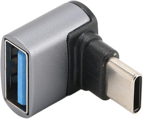 SUNGOOYUE Right Angle USB C to USB Adapter, 10Gbps High Speed Data Transfer for Laptop Phone Tablet PC, with PVC Shell for Durability and Space Saving in Kuwait