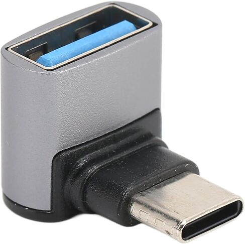 SUNGOOYUE Right Angle USB C to USB Adapter, 10Gbps High Speed Data Transfer for Laptop Phone Tablet PC, with PVC Shell for Durability and Space Saving in Kuwait