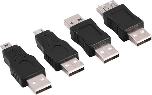12 قطعة محولات USB، USB2.0 ذكر صغير إلى أنثى مجموعة محول USB، محولات ذكر أنثى صغيرة للكمبيوتر اللوحي والكمبيوتر المحمول والهاتف المحمول in Kuwait