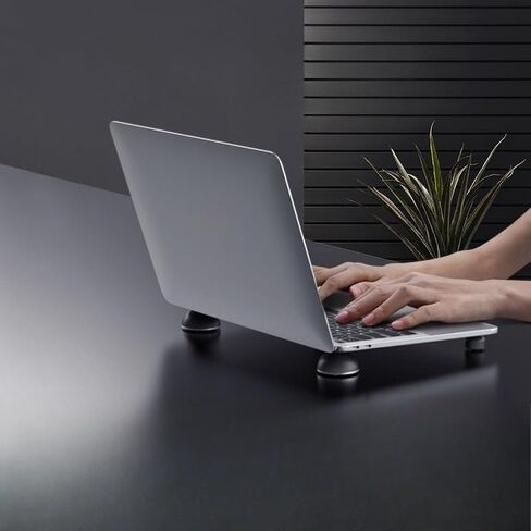 حامل كمبيوتر محمول 4 في 1، قاعدة تبريد قابلة للتعديل لأجهزة MacBook Air Pro والأجهزة اللوحية وأجهزة الكمبيوتر المحمولة (أبيض) in Kuwait