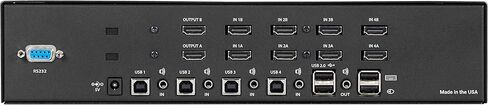 الصندوق الأسود 4K60 HDMI محول KVM ثنائي الرأس - 4 منافذ in Kuwait