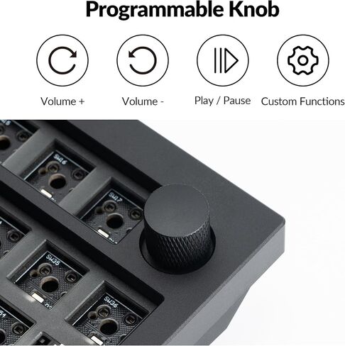 Keychron Q8 Wired Custom Mechanical Keyboard with Knob, 65% Alice Layout QMK/VIA Programmable, Hot-swappable Gateron Baby Raccoon Linear Switch, Double Gasket Compatible with Mac Windows Linux (Black) in Kuwait