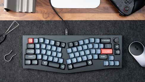 Keychron Q8 Wired Custom Mechanical Keyboard with Knob, 65% Alice Layout QMK/VIA Programmable, Hot-swappable Gateron Baby Raccoon Linear Switch, Double Gasket Compatible with Mac Windows Linux (Black) in Kuwait