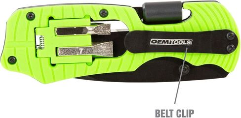 OEMTOOLS 25541 أداة القطع والقيادة المتعددة، مواد تخزين، هدايا للرجال، هدايا للأب، سكين نقطة إسقاط، مفك براغي، مجموعة بت، مسطرة، وفتاحة زجاجات، EDC، مقاول، أداة HVAC in Kuwait