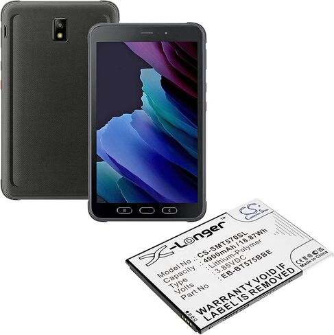 بطارية بديلة 3.85 فولت لجهاز Galx Tab Active 3 Galx Tab Active 3 8.0 Galx Tab Active 3 8.0 2020 SM-T570 SM-T575 SM-T575N SM-T577 PN EB-BT575BBE GH43-05039A 4900 مللي أمبير في الساعة in Kuwait