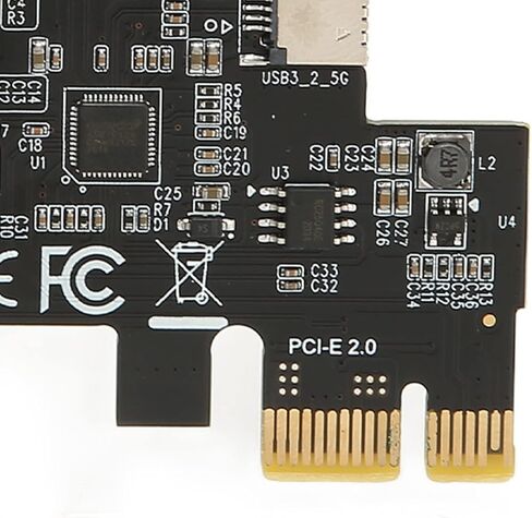 Yinhing PCIe إلى Type E PCIe إلى USB C USB C X1 3.2 بطاقة توسيع 5 جيجابت في الثانية عالية السرعة من النوع E 20PIN لسطح المكتب تدعم الاتصال الأمامي PCI Gen (X1 USB3.2) in Kuwait