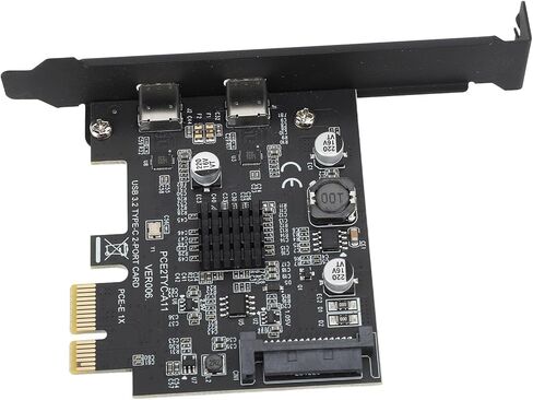Yinhing PCIe GEN2 Pcie3.0 إلى USB 3.2 Gen 2 بطاقة USB 3. بطاقة توسيع PCIe GEN2 Type C ASMedia ASM3142 توسيع عالي السرعة بسرعة 10 جيجابت في الثانية للكمبيوتر المكتبي in Kuwait