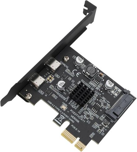 Yinhing PCIe GEN2 Pcie3.0 إلى USB 3.2 Gen 2 بطاقة USB 3. بطاقة توسيع PCIe GEN2 Type C ASMedia ASM3142 توسيع عالي السرعة بسرعة 10 جيجابت في الثانية للكمبيوتر المكتبي in Kuwait