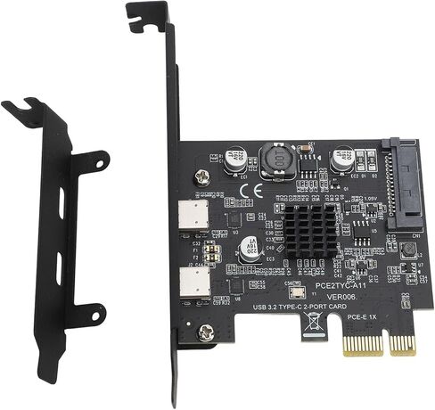 Yinhing PCIe GEN2 Pcie3.0 إلى USB 3.2 Gen 2 بطاقة USB 3. بطاقة توسيع PCIe GEN2 Type C ASMedia ASM3142 توسيع عالي السرعة بسرعة 10 جيجابت في الثانية للكمبيوتر المكتبي in Kuwait