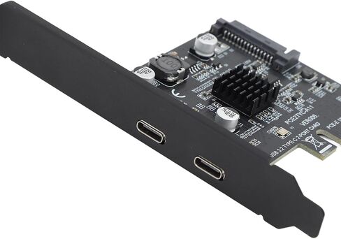 Yinhing PCIe GEN2 Pcie3.0 إلى USB 3.2 Gen 2 بطاقة USB 3. بطاقة توسيع PCIe GEN2 Type C ASMedia ASM3142 توسيع عالي السرعة بسرعة 10 جيجابت في الثانية للكمبيوتر المكتبي in Kuwait