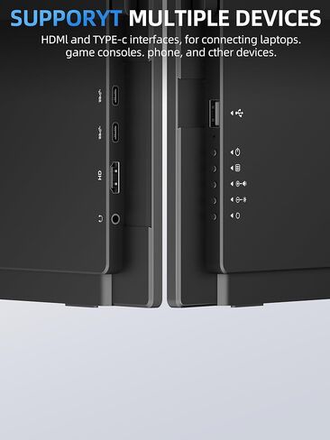 شاشة MAGICRAVEN المحمولة، موسع شاشة الكمبيوتر المحمول IPS، شاشة مزدوجة USB C/HDMI للمنزل والمكتب، شاشة عرض ثانية للألعاب مع مكبرات صوت، تناسب أجهزة الكمبيوتر المحمول MAC PC Phone PS5 Xbox Switch (21.5 بوصة 1080 بكسل) in Kuwait