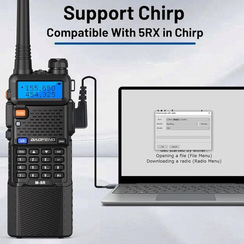 BAOFENG UV-5R Ham Radio 8W Handheld Upgrade Long Range UV5R 3800mAh Rechargeable Walkie Talkies M-5R 5RM Tactical Two Way Radio with Programming Cable and Earpiece for Hunting Survival Gear,2 Pack in Kuwait