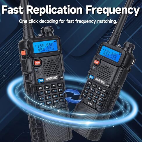 BAOFENG UV-5R Ham Radio 8W Handheld Upgrade Long Range UV5R 3800mAh Rechargeable Walkie Talkies M-5R 5RM Tactical Two Way Radio with Programming Cable and Earpiece for Hunting Survival Gear,2 Pack in Kuwait