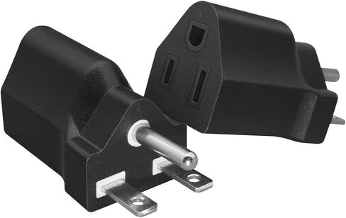 3 قطع NEMA 6-15P إلى 5-15R محول الطاقة، 15A 125V، محول منفذ التوصيل الصناعي عالي التحمل مع اتصال مؤرض in Kuwait