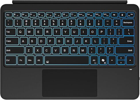 FOSA Keyboard Fit for Surface Pro 12 Inch 2025, Slim Wireless Bluetooth Keyboard with Trackpad 7 Color Backlit, 3 Brightness Levels in Kuwait