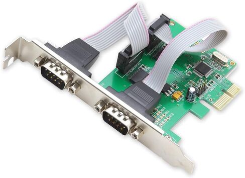 IO Crest 2 Port Serial PCI-e 1.0 x 1 with Full and Low Profile Brackets SI-PEX15037 in Saudi Arabia