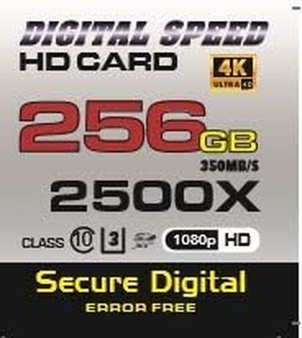 ذاكرة 256 جيجابايت 2500X احترافية عالية السرعة 350 ميجابايت/ثانية خالية من الأخطاء (SDHC)... in Kuwait