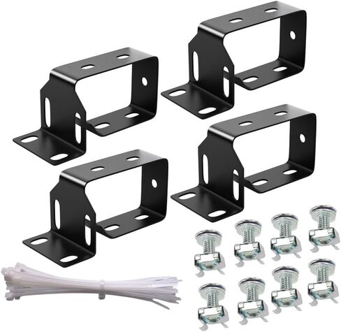 4pcs Metal Vertical Cable Manager D-Ring Hooks, for Network Server Rack Cabinet,Set Hooks for Network Patch Cables, Fiber Optic, Power Cord,netcable,Comes with 8pcs Cage Nuts & Screws,20 Cable Ties in Kuwait
