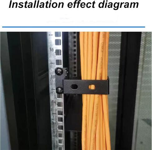 4pcs Metal Vertical Cable Manager D-Ring Hooks, for Network Server Rack Cabinet,Set Hooks for Network Patch Cables, Fiber Optic, Power Cord,netcable,Comes with 8pcs Cage Nuts & Screws,20 Cable Ties in Kuwait