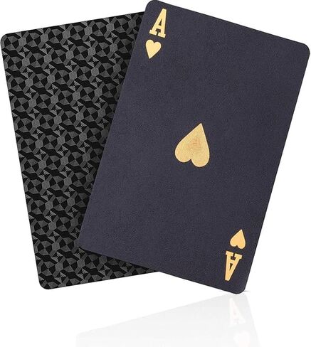 Waterproof Playing Cards, Plastic Playing Cards, Deck of Cards, Gift Poker Cards (Black Diamond Cards) in Saudi Arabia