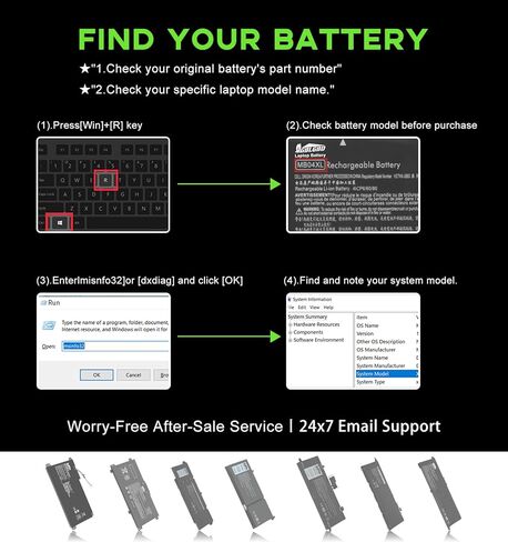 MB04XL Battery Replacement for HP Envy x360 M6/15 Series ProBook 400 G6/G7 ZBook 15u G5 Series, 3571mAh 4-Cell Rechargeable Li-ion Battery, Compatible W/HSTNN-UB6X in Kuwait