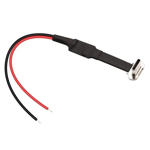 Right Angle USB C FPC Flat Power Pigtail Cable 5.5in 90 Degree USB Type C Male Plug to 2 Pin Bare Wire Open End Power Pigtail Cord for DIY Power Cord Replacement Repair, 14cm in Kuwait