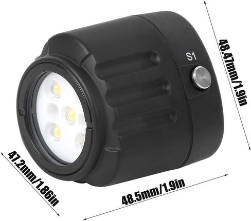 Diving LED Fill Light 40m Waterproof Underwater Video Photography Accessory - High Brightness Illumination, Durable Aluminum Alloy Body, Ideal for Scuba and Snorkeling in Kuwait