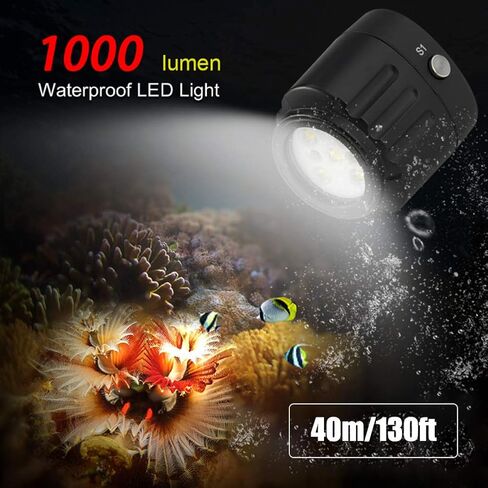 Diving LED Fill Light 40m Waterproof Underwater Video Photography Accessory - High Brightness Illumination, Durable Aluminum Alloy Body, Ideal for Scuba and Snorkeling in Kuwait