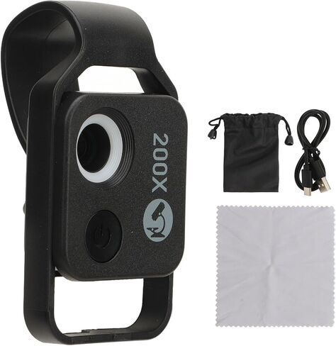 Microscope with CPL Lens, 200X HD Phone Mini Pocket Microscope, Portable Digital Microscope Camera with CPL Lens for Teaching Experiment, Microscope in Kuwait