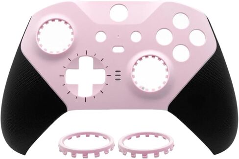 Hzxkqmil Housing Shell Replacement Faceplate Cover Front Case Accessories for Xbox One Elite Series 2 Controller, Included Joystick Rings, Pink in Saudi Arabia